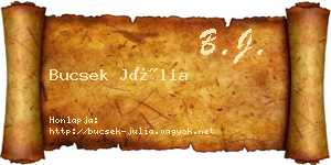 Bucsek Júlia névjegykártya